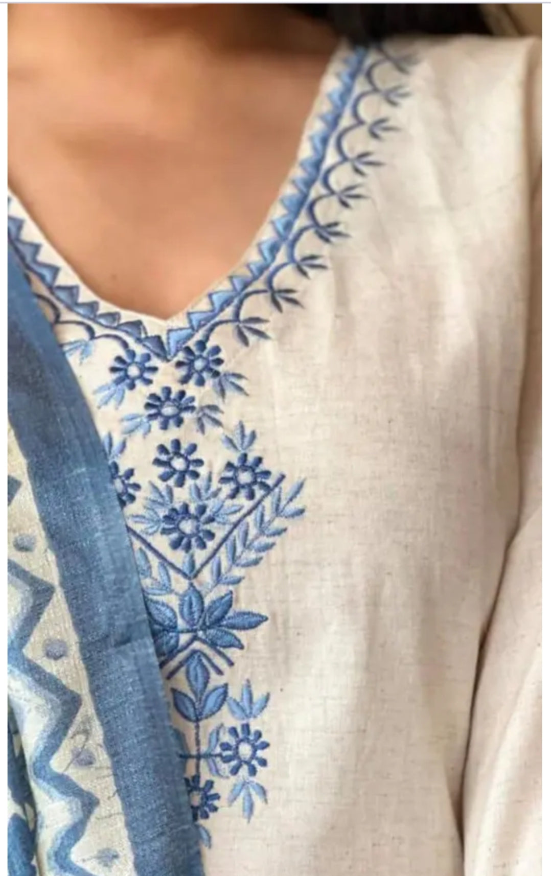 Ethnic cotton kurta set with dupatta